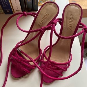 High heeled sandals.